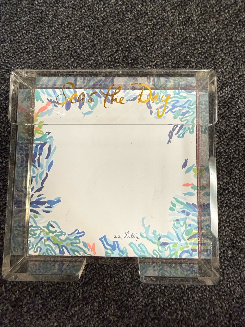 Lilly Pulitzer 'Seas the Day' Note Pad with Blue, Green, Pink Accents